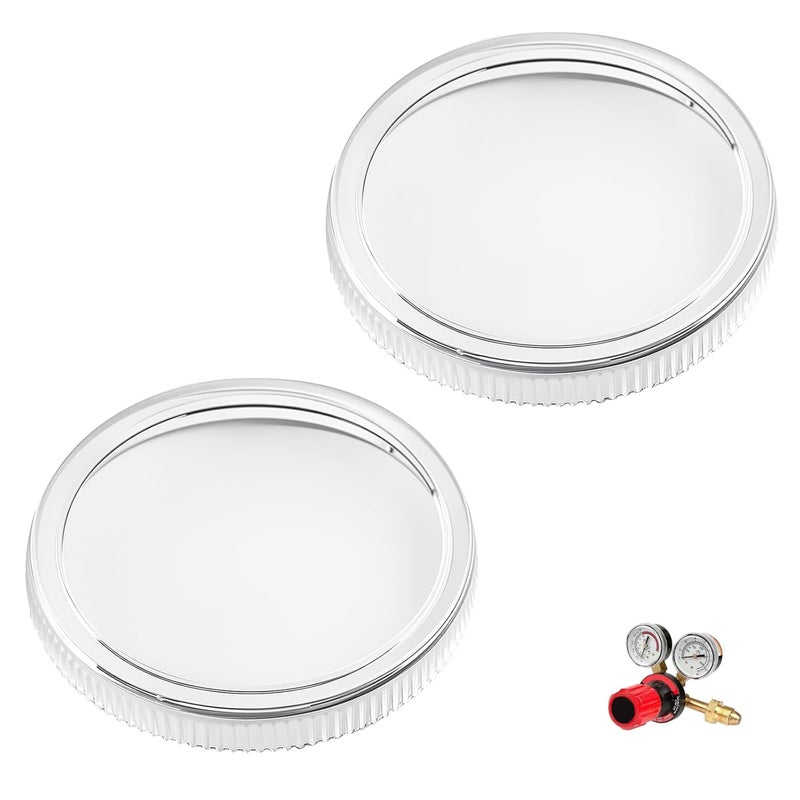 Antrys 2" Clear Replacement Regulator Gauge Lens/Cover – Durable 1/4 Turn Twist Lock Design, Pressure Gauge Protective Cover for Easy-to-Read Measurements, Restores Gauge Appearance & Functionality - 2 Pack - Image 1